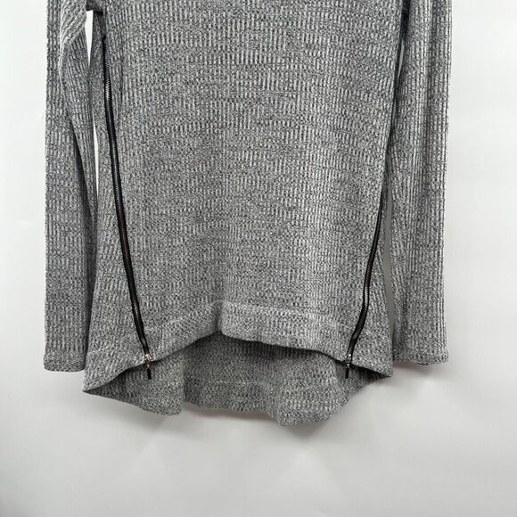 Rachel Roy Lightweight Sweater Women's Size Small Gray Long Sleeve Zippers - Picture 5 of 9